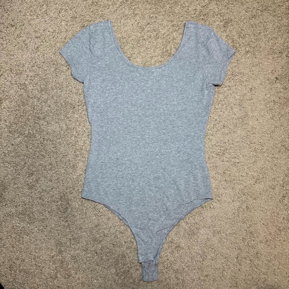 Grey cotton bodysuit